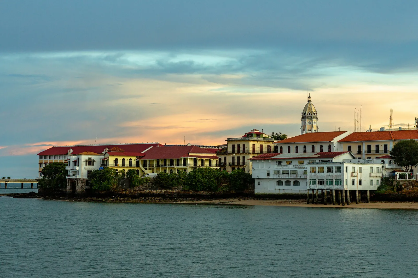 Colonial buildings on the Casco Viejo waterfront